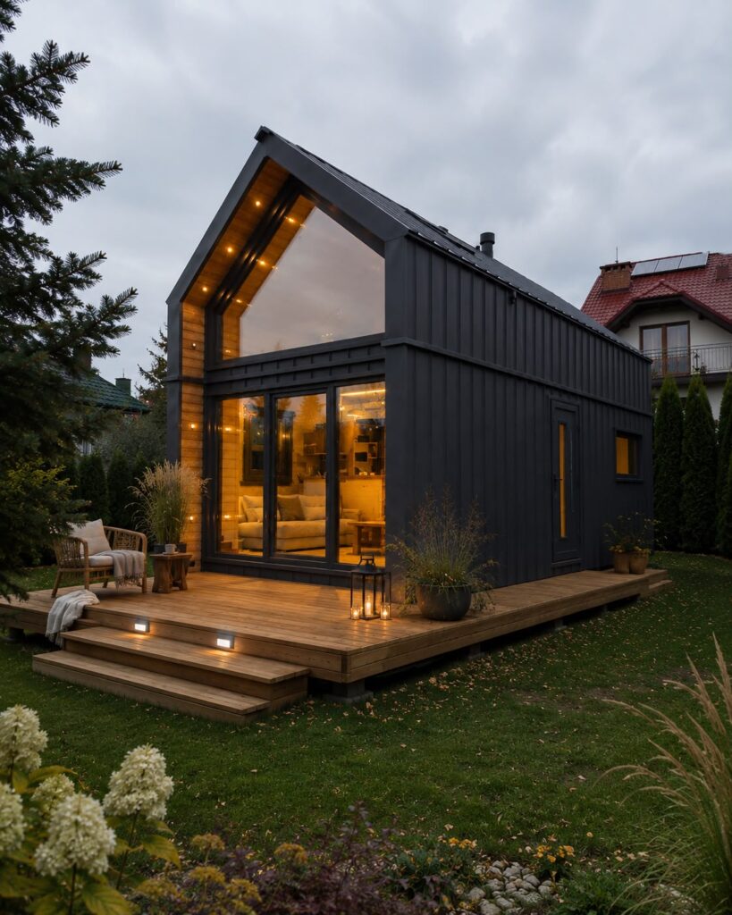 Domek modułowy Modular 2 z ścianą z drzwiami