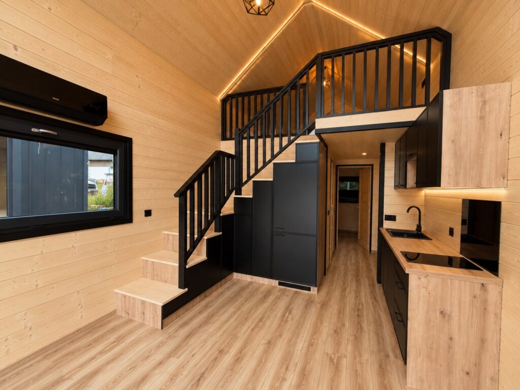 Wnętrze domku modułowego Modular 2 od Tiny House Design